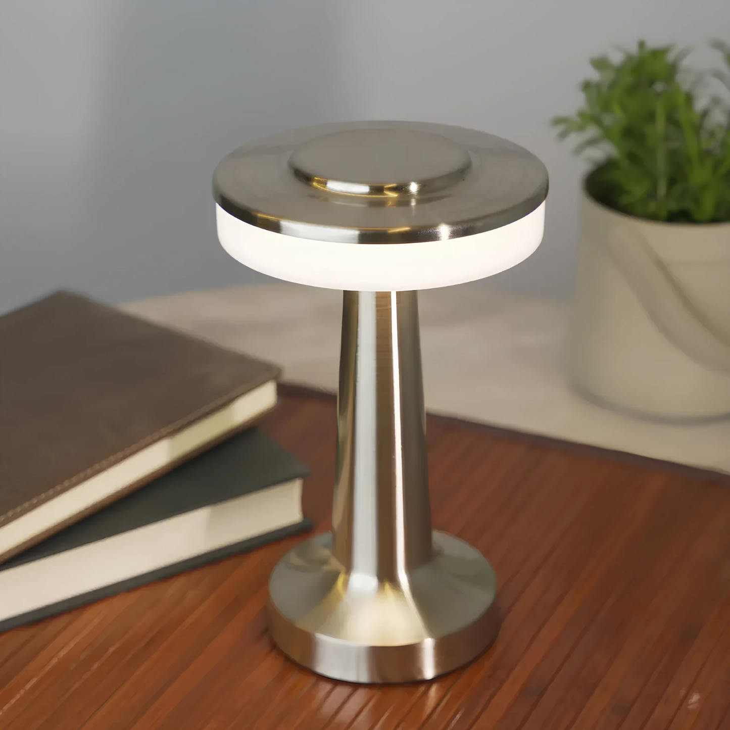 Cordless LED Disc Touch Lamp