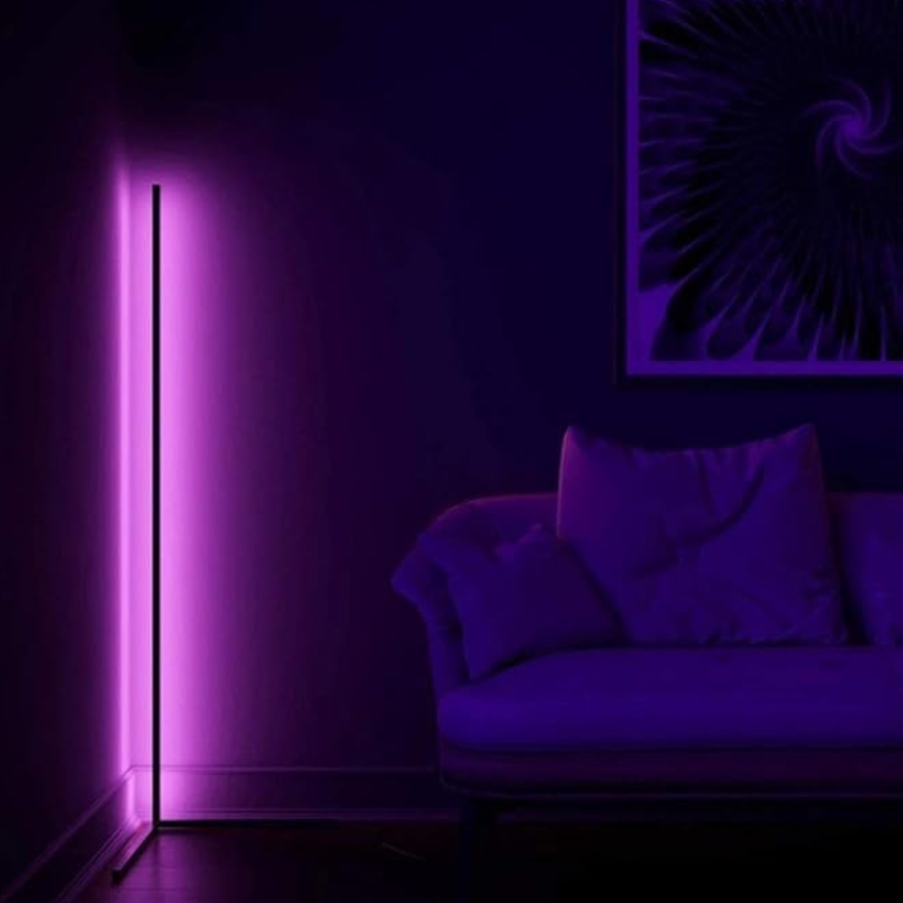 LED-Eck-Stehlampe mit Fernbedienung – Minimalistisches RGB