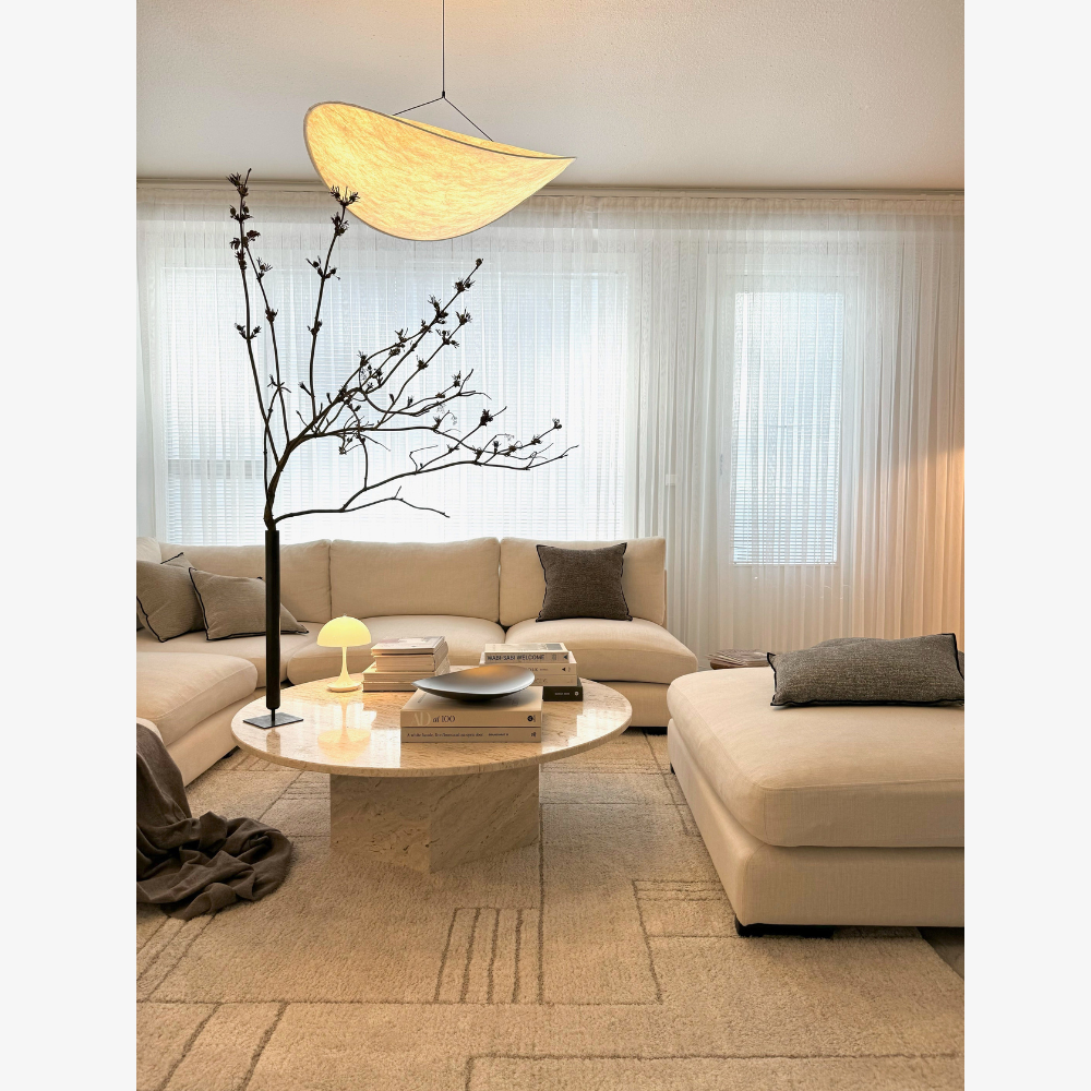 Wavy Silk-Like Pendant Light with Organic Sail Shape - Modern Scandinavian