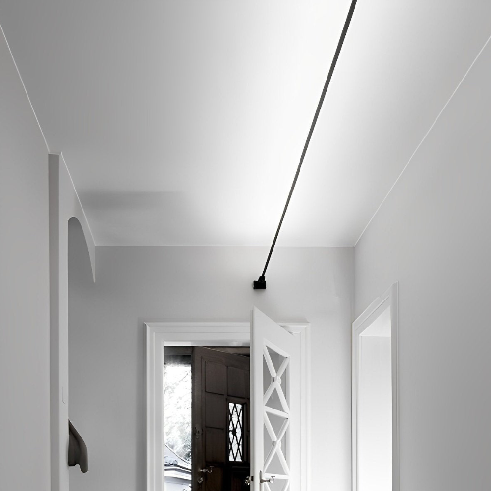 LED Strip Lights with Tensioned Steel Ribbon Frame - Wall to Wall Bar