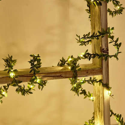 Willow Leaf Fairy Lights - Artificial Vine LED String Garland