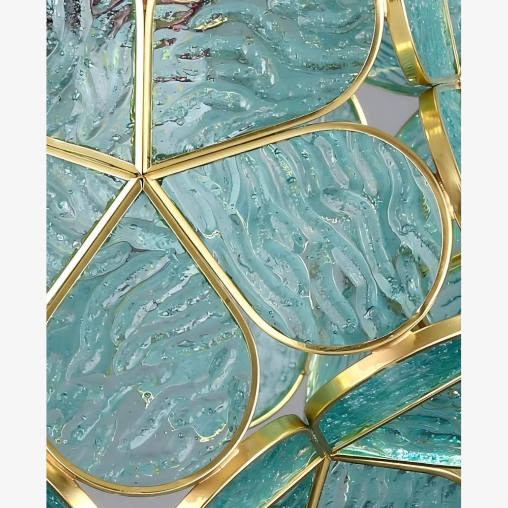 Floral Flush Mount Ceiling Light - Petal Design Acrylic Globe