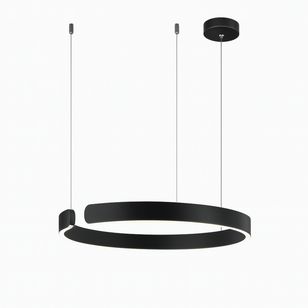 Plafonnier LED avec câble réglable - Design contemporain en anneau