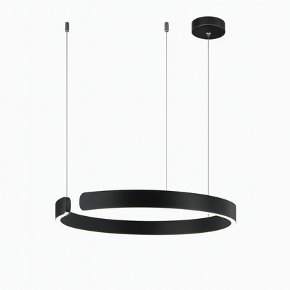 LED Ceiling Fixture with Adjustable Cable - Contemporary Ring Design