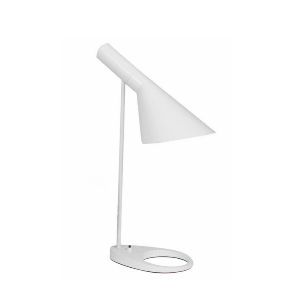 Metal Desk Lamp with Tilting Tapered Shade - Mid Century Modern
