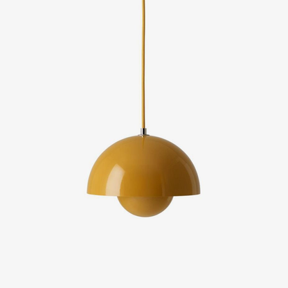 Pendant Light with Nested Dome Metal Shades - Mid Century Modern Retro