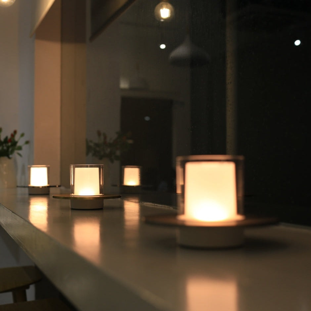 Lampe bougie à DEL sans fil rechargeable - Lumière réglable par gestes