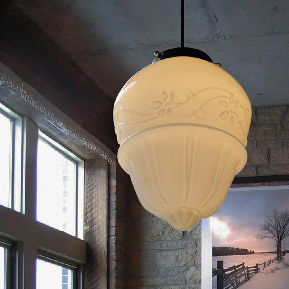 Architektur Mattglas Pendelleuchten-Serie — Minimalistischer Mattweißer Wandleuchter