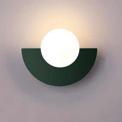 Modern Crescent Globe Wall Sconce - Geometric Half-Moon Wall Light