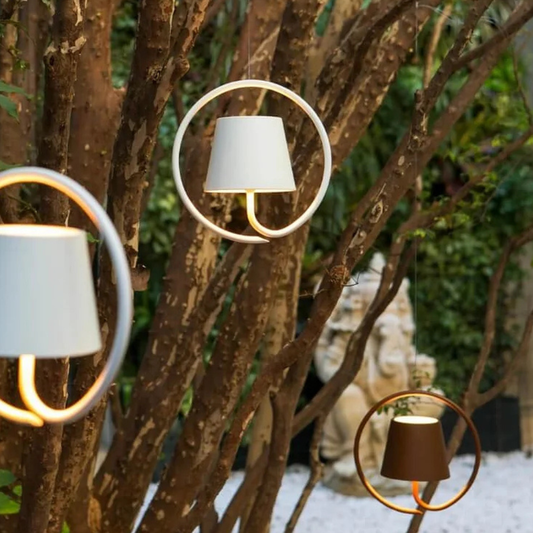 Cordless Pendant Light with Rechargeable Battery - Portable Outdoor Lamp
