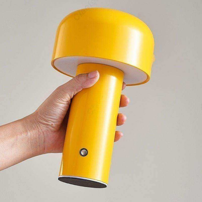 Mushroom Table Lamp Rechargeable LED with Adjustable Brightness - Mid Century