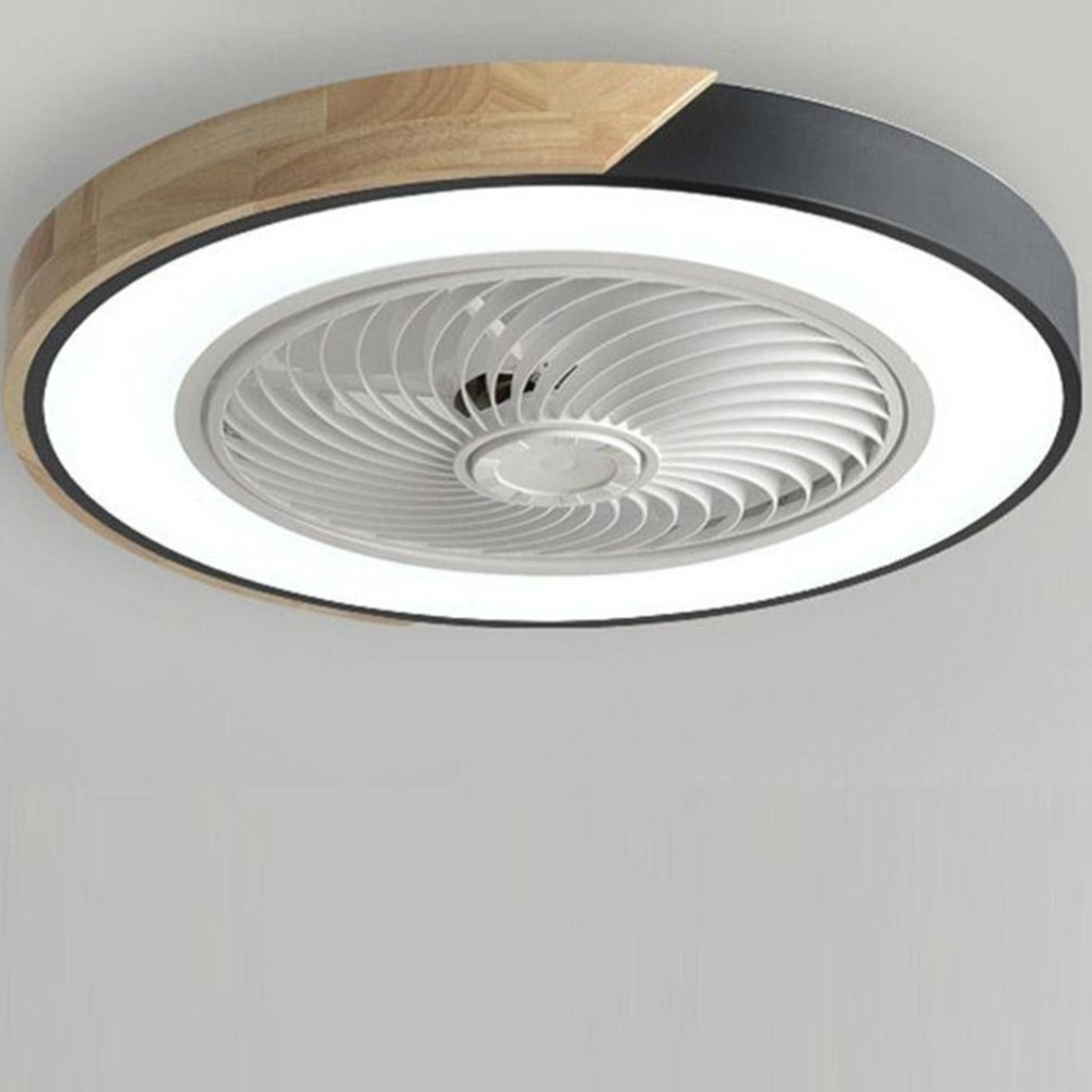 Deckenventilator zum Einbau mit Licht und Holzakzenten – Skandinavischer Stil