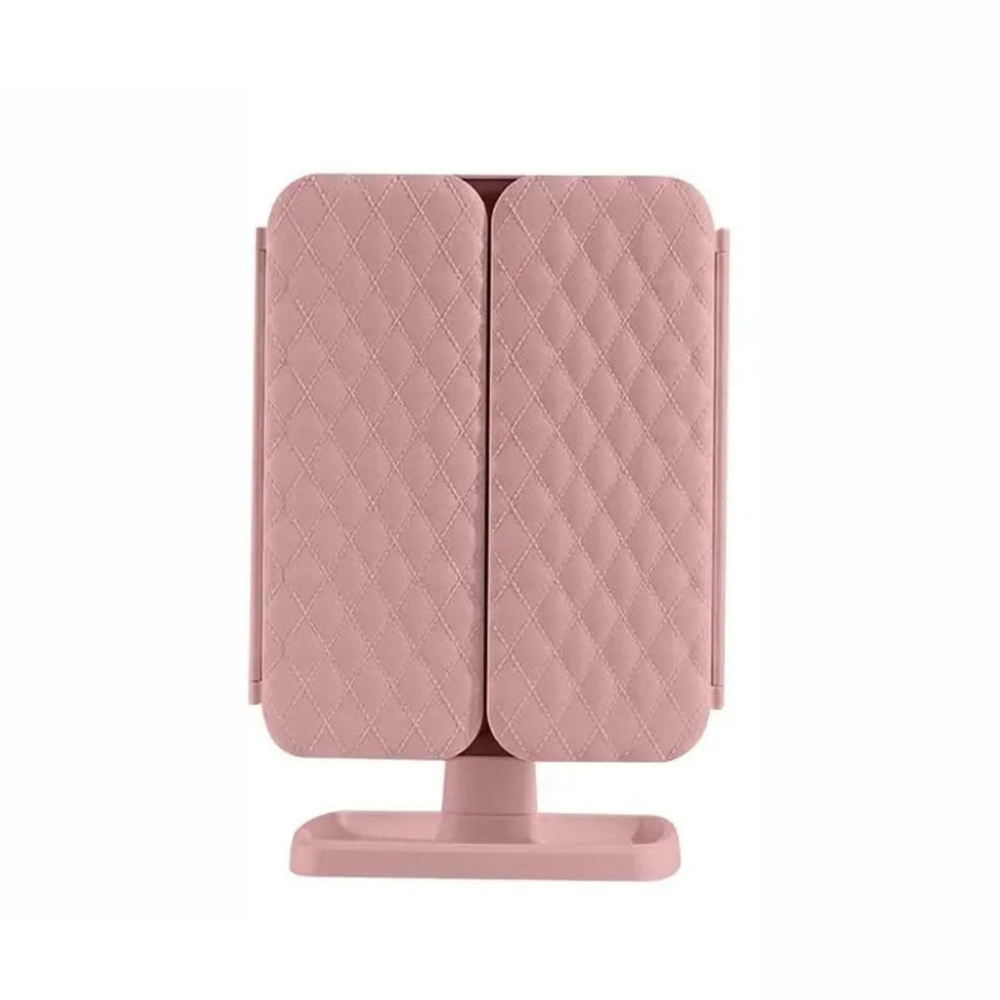 Led makeup mirror with Foldable Triple Panel Design - Modern Minimalist