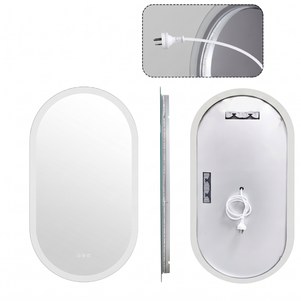 Led vanity mirror with Vertical or Horizontal Wall Mounting - Modern Minimalist
