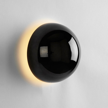 Eclipse Wall Sconce with Halo Backlit Effect - Bauhaus Modern Style