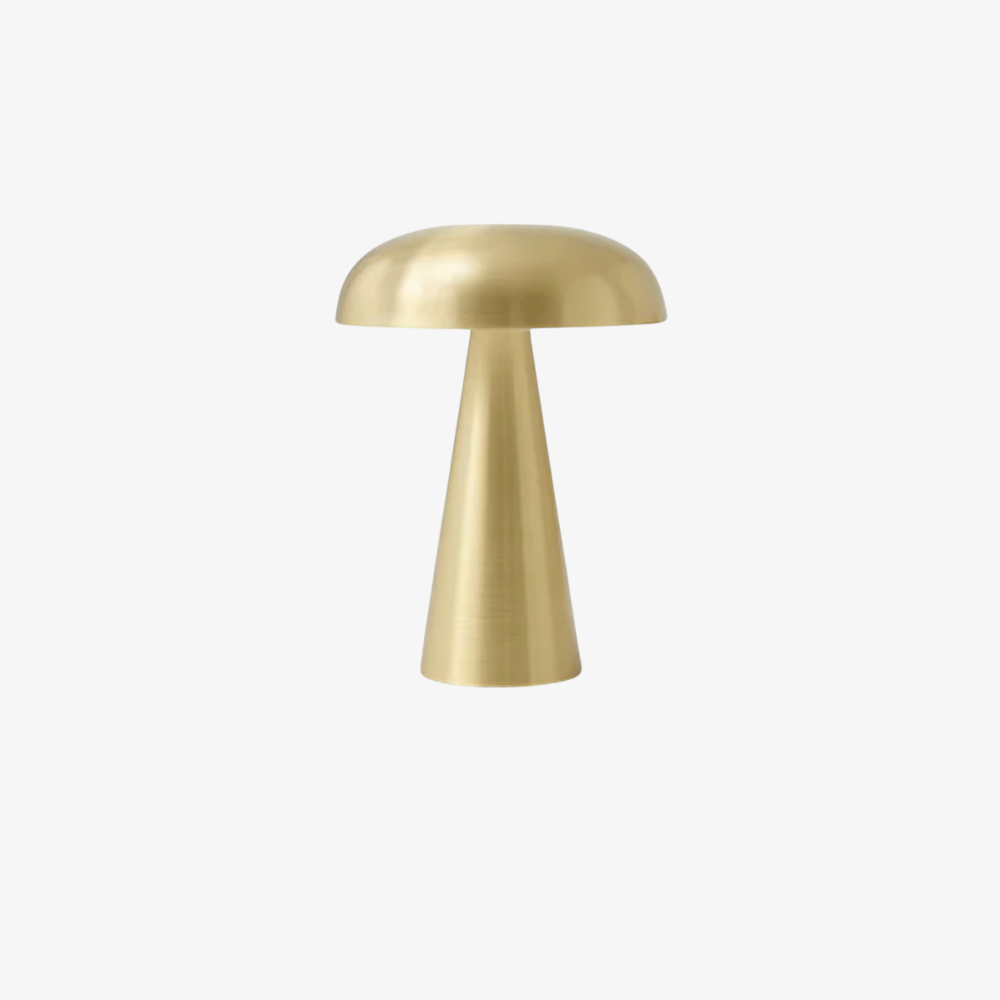 Pilz-Tischlampe mit Metallkuppel-Schirm – Modernes Mid-Century-Design