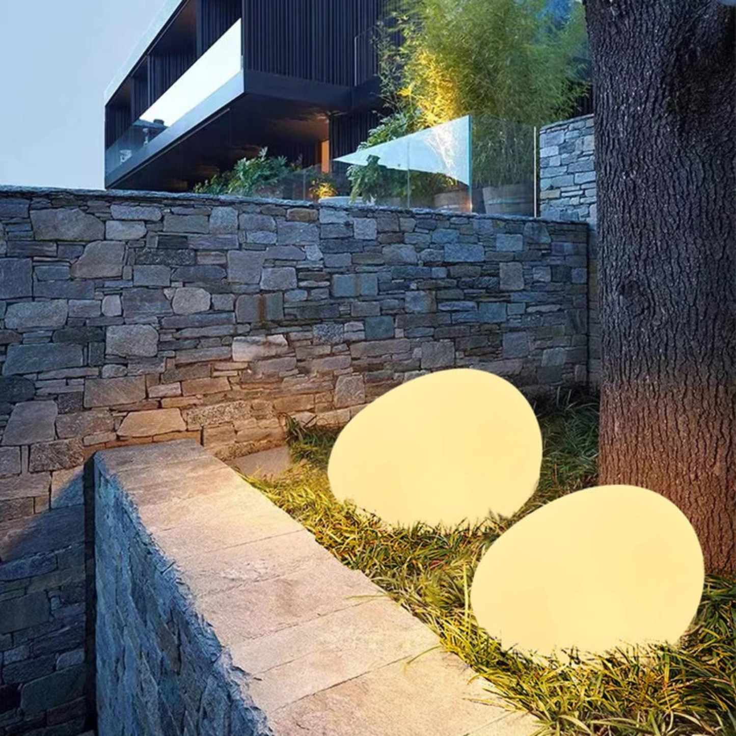 Garden Floor LED Pebble Lamp