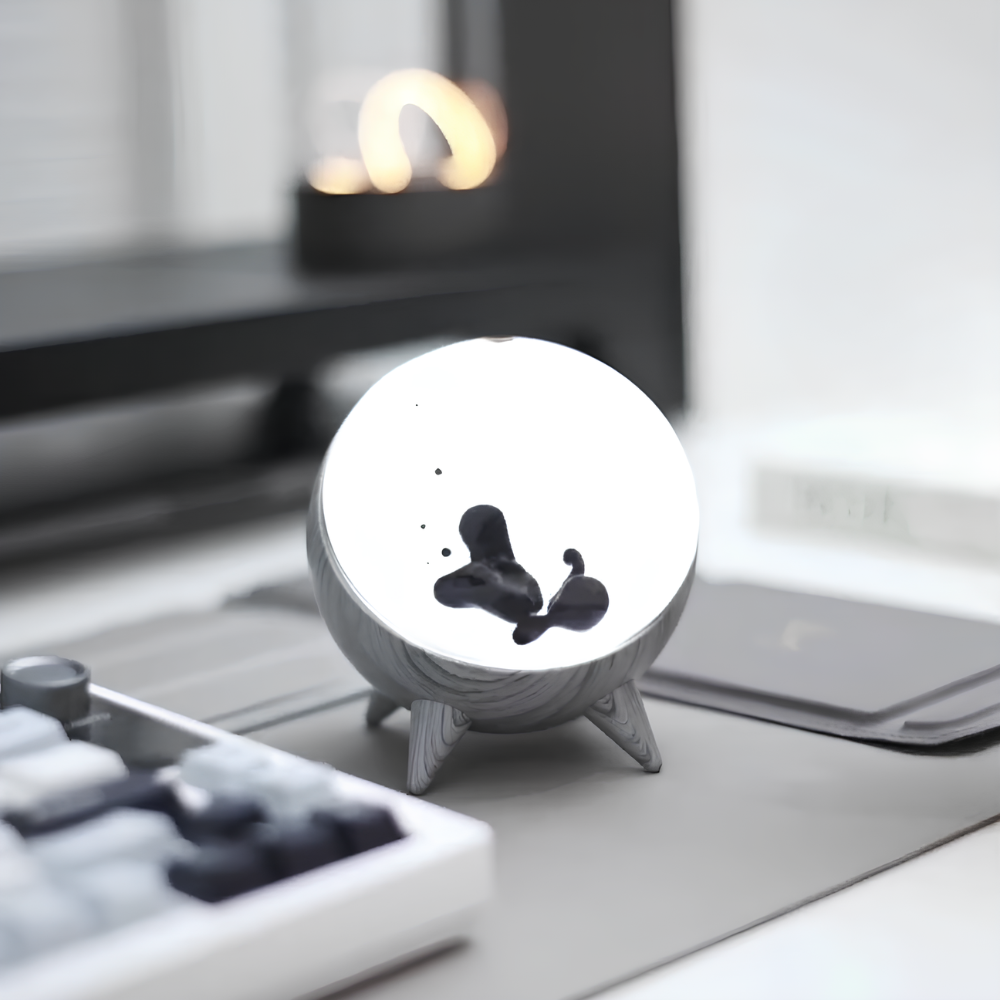 Haut-parleur à fluide ferromagnétique rechargeable par USB - Affichage musical rythmique Bluetooth