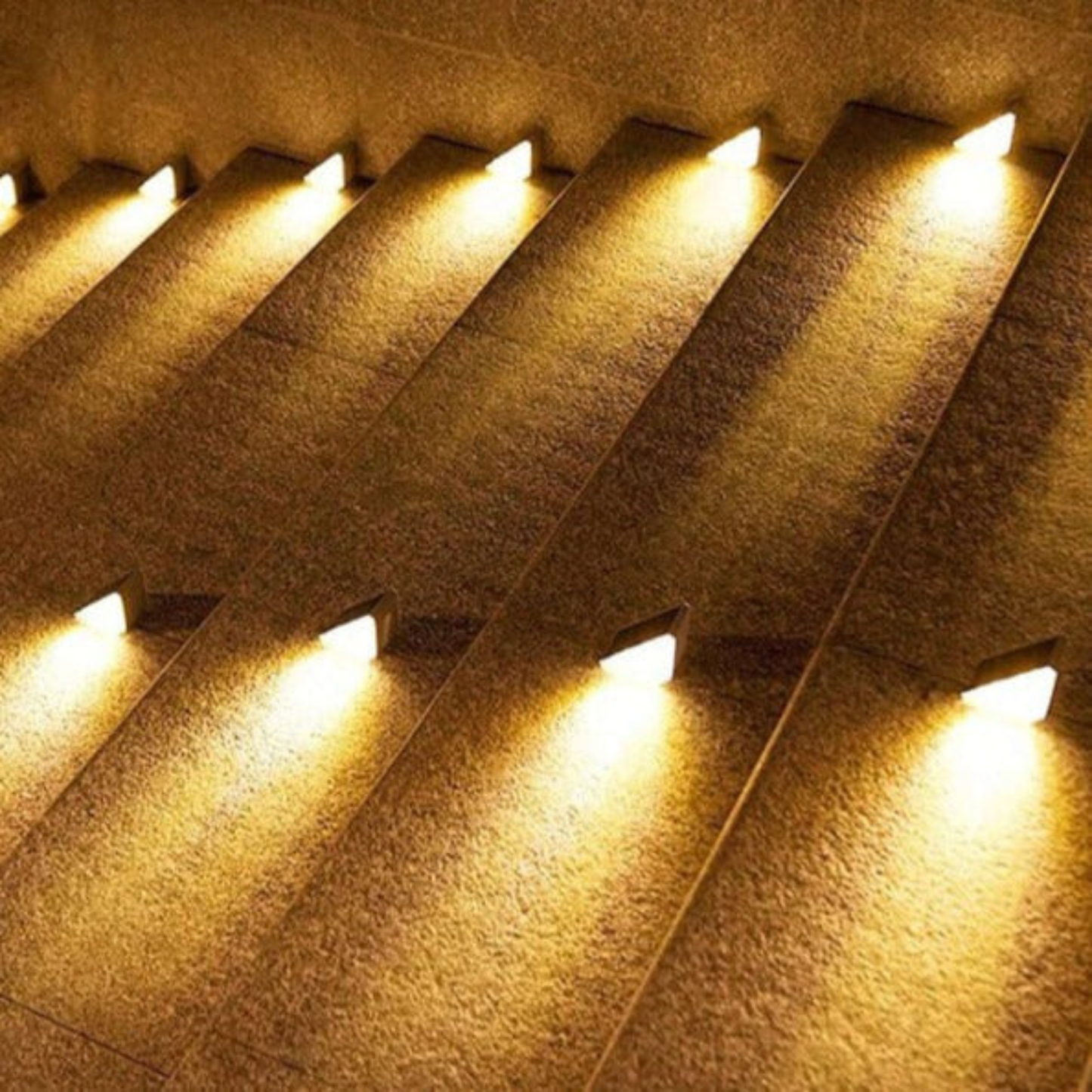 Solar Powered Stair Lights for Outdoor & Indoor