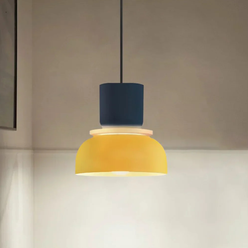 Hängelampe mit gestapelter Schale und mattem Finish – Nordischer geometrischer Stil