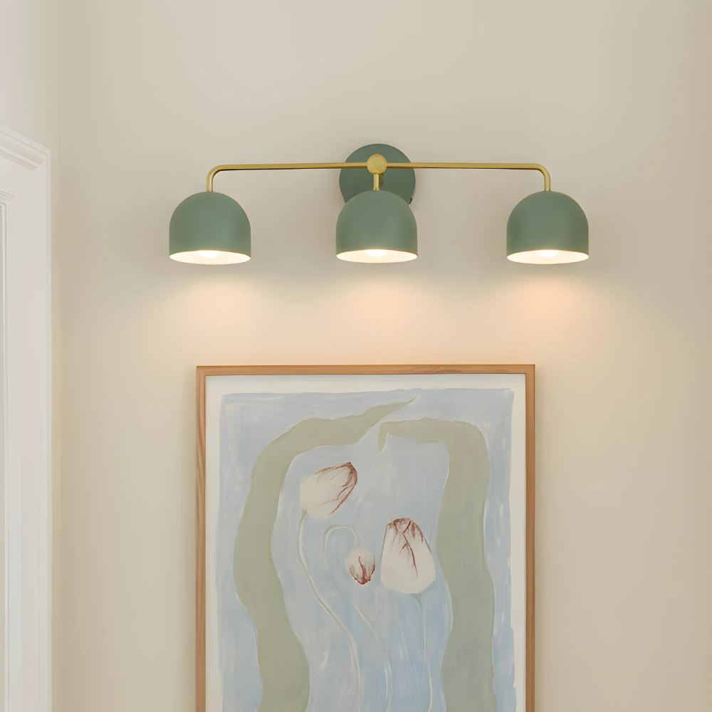 Luminaires de salle de bain au-dessus du miroir avec cadre métallique - Moderne du milieu du siècle