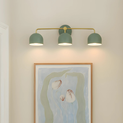 Bathroom lights above mirror with Metallic Frame - Mid-Century Modern