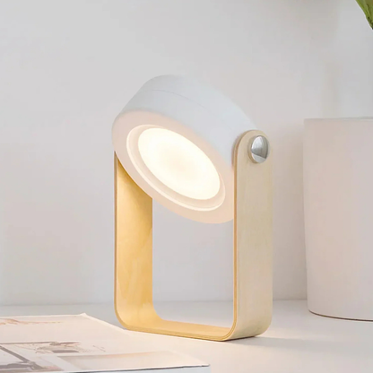 Folding LED Night Light Lantern - USB Rechargeable Timber Accents Lamp