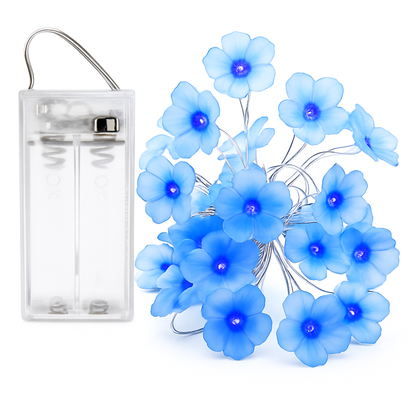 Battery Powered Fairy Lights Flower Design with USB Option and Flexible Wire - 20 or 30 LEDs