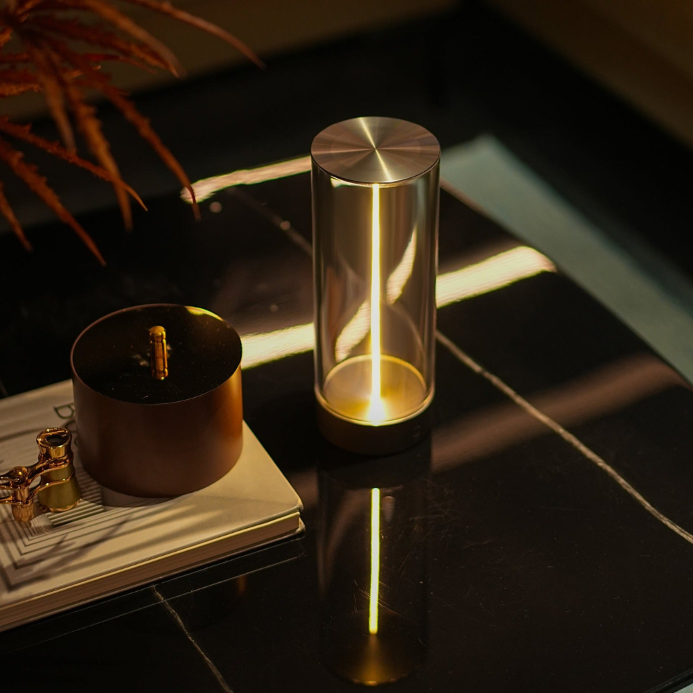 Lampe à LED cylindrique moderne - Lumière d'accent sans fil magnétique rechargeable