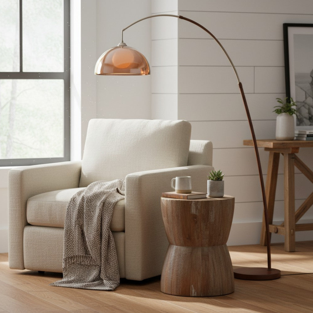 Modern Floor Lamp for Bedroom and Living Room - Mid-Century Retro Design