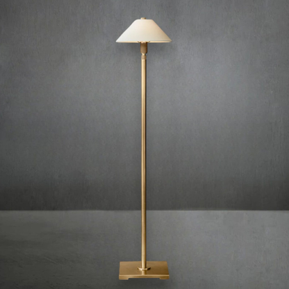 Adjustable floor lamp with Telescoping Steel Frame - Industrial Minimalist