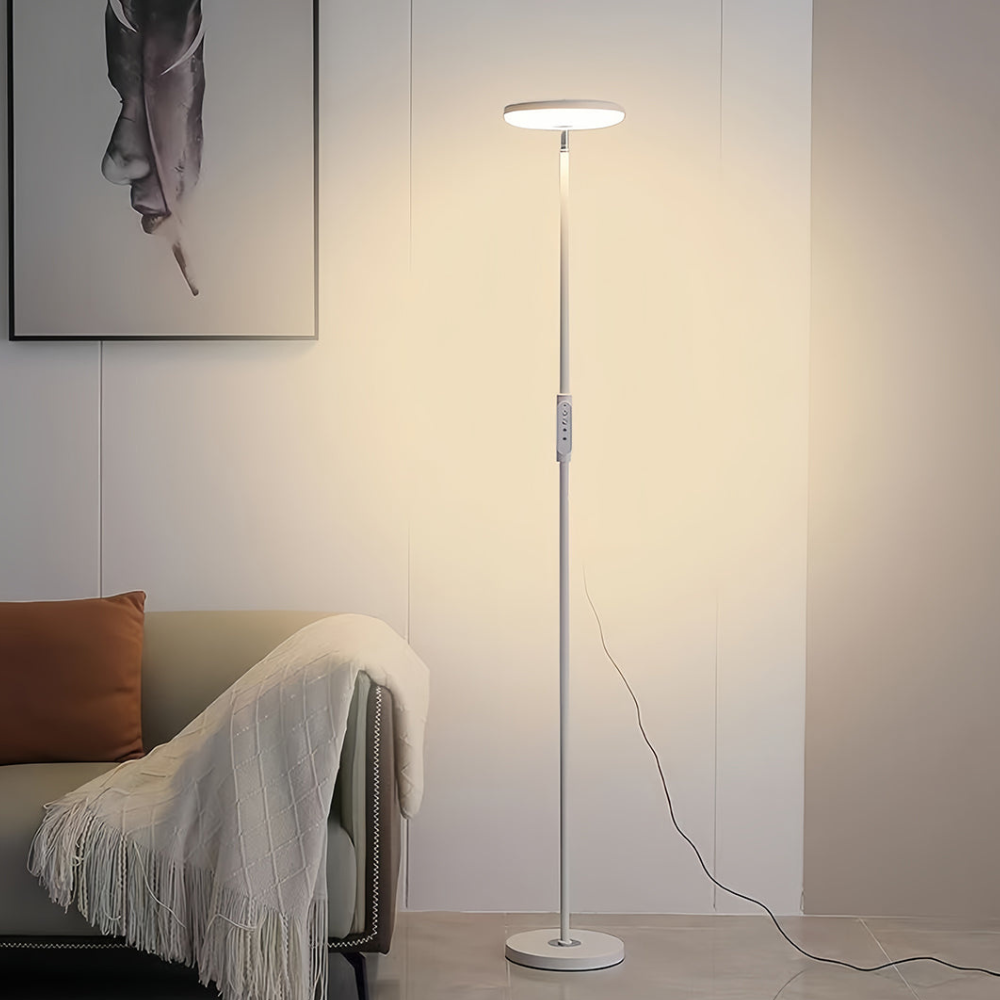 Lampadaire réglable avec rotule à 360 degrés et pied en fer mince - Architectural