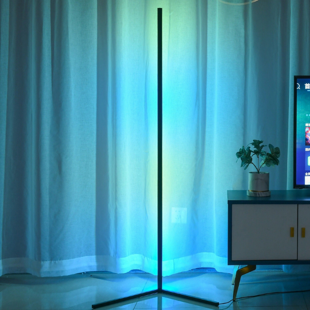 LED-Eck-Stehlampe mit Fernbedienung – Minimalistisches RGB