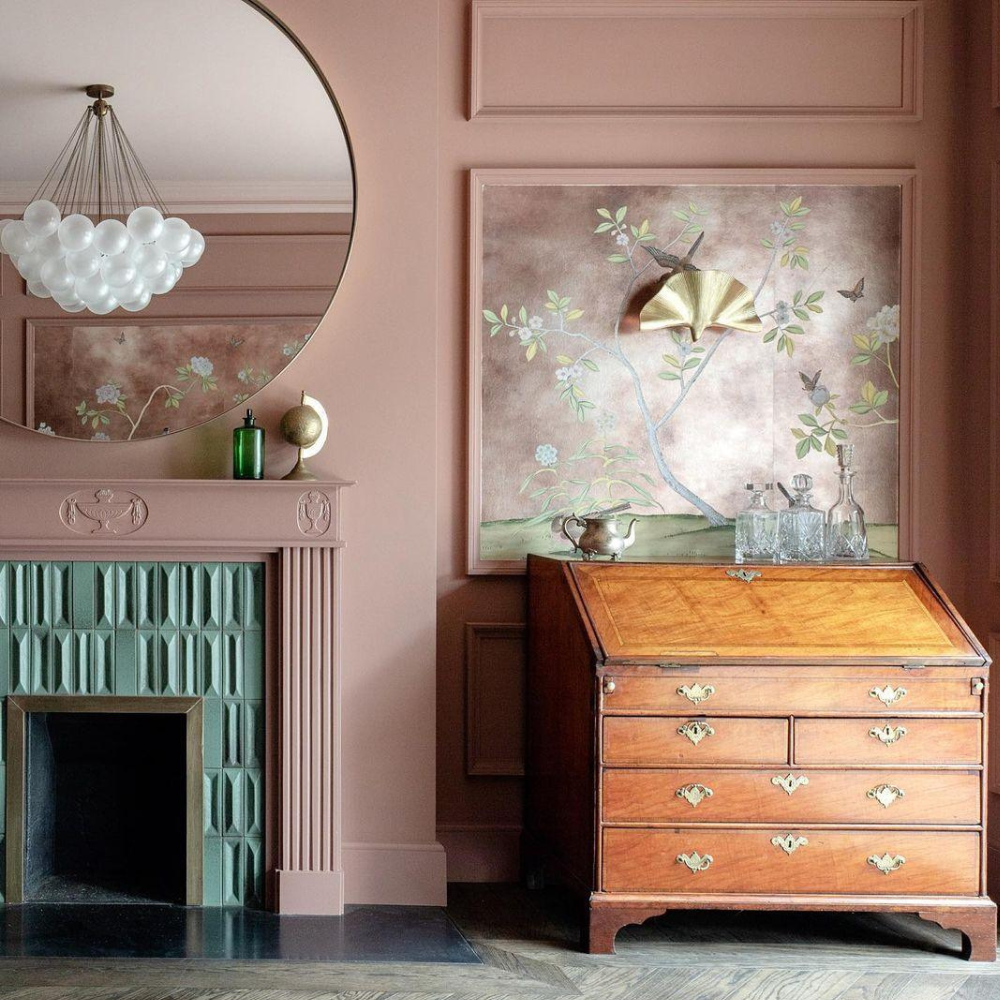 Kronleuchter mit Cluster-Glaskugelschirmen und verstellbarer Stange – Mid Century