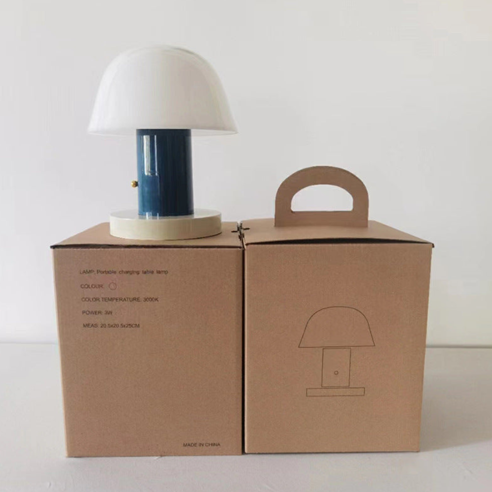 LED Table Lamp with USB Port and Touch Dimmer - Mid Century Danish Style