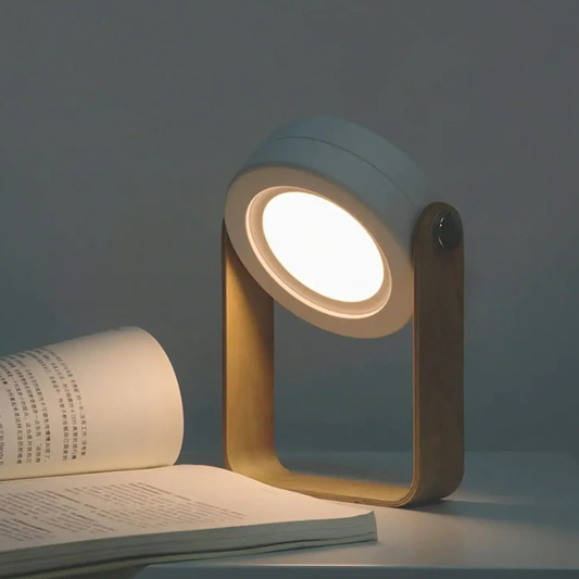 Folding LED Night Light Lantern - USB Rechargeable Timber Accents Lamp