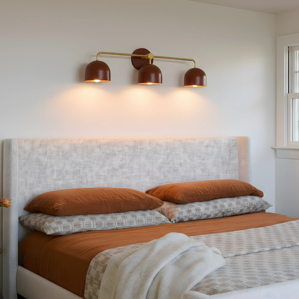 Luminaires de salle de bain au-dessus du miroir avec cadre métallique - Moderne du milieu du siècle
