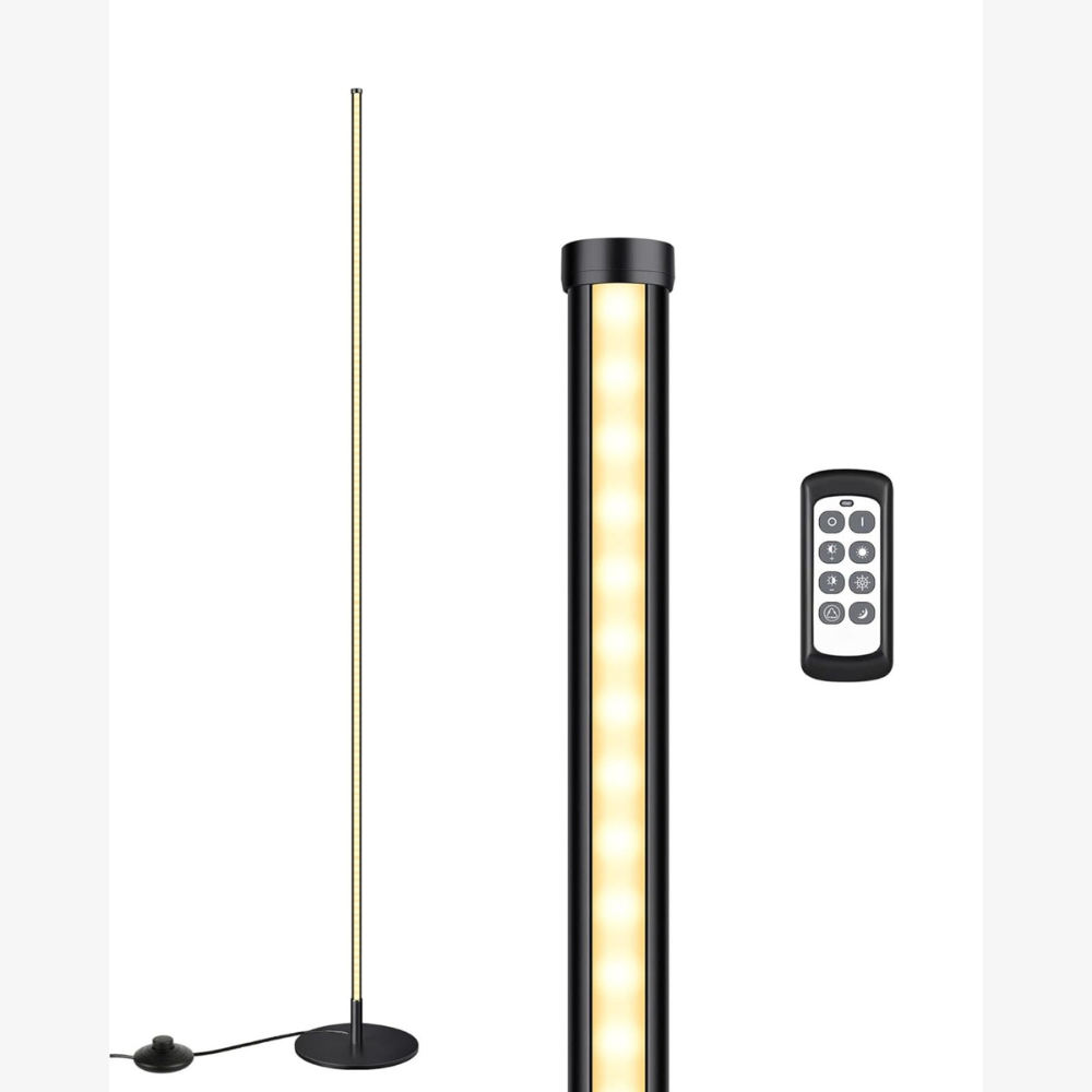 Dimmbare Stehlampe mit Fernbedienung und höhenverstellbarem LED-Stiel