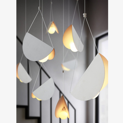 Modern Artistic Multi-Head Chandelier Light - Floating Curved Hanging Light