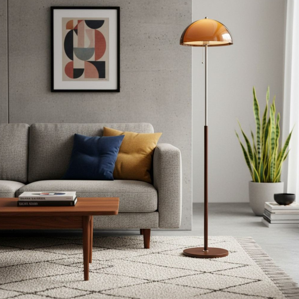 Modern Floor Lamp for Bedroom and Living Room - Mid-Century Retro Design