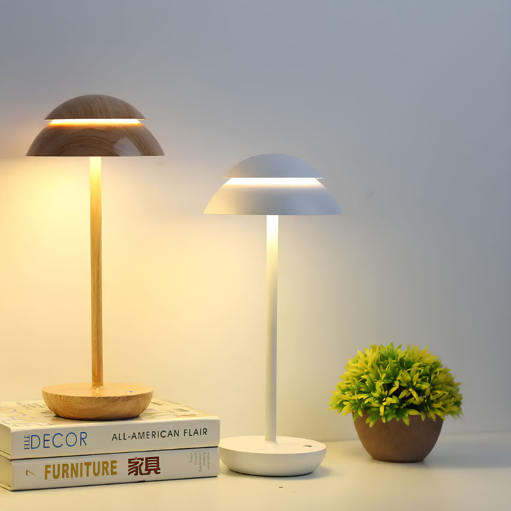 Lampe de table sans fil à LED minimaliste scandinave - Lumière rechargeable à intensité variable