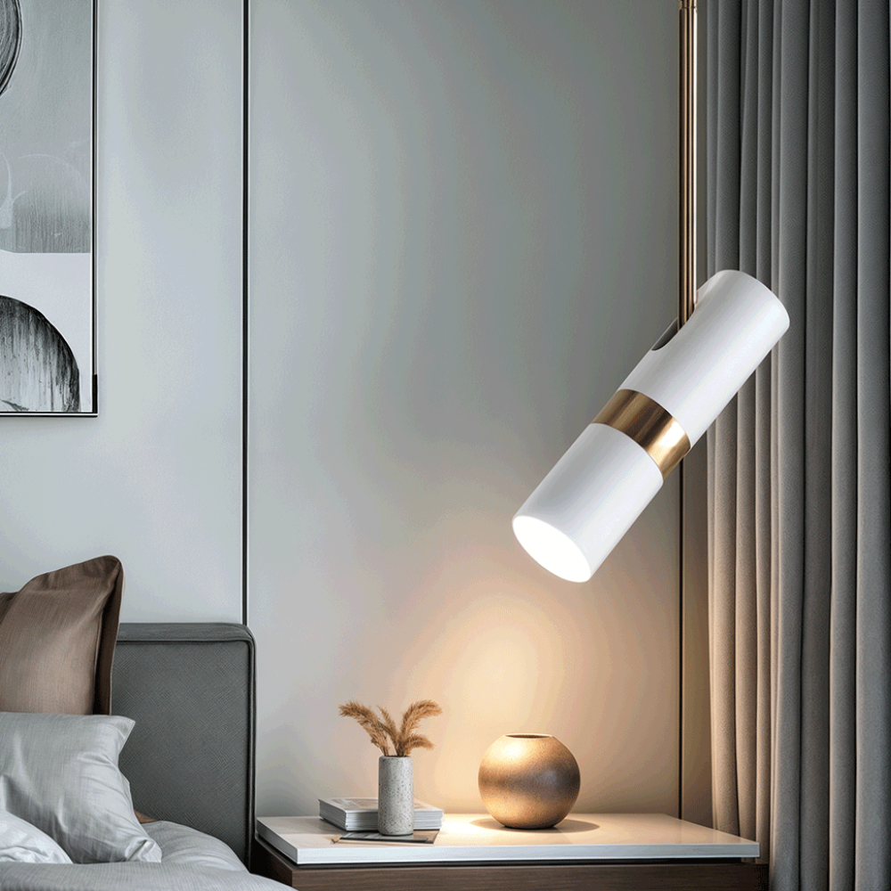 Lampe suspendue directionnelle réglable avec bande métallique - Moderne et minimaliste