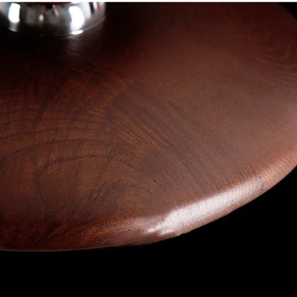 Flush Mount Ceiling Light with Wood Shade - Modern Scandinavian LED