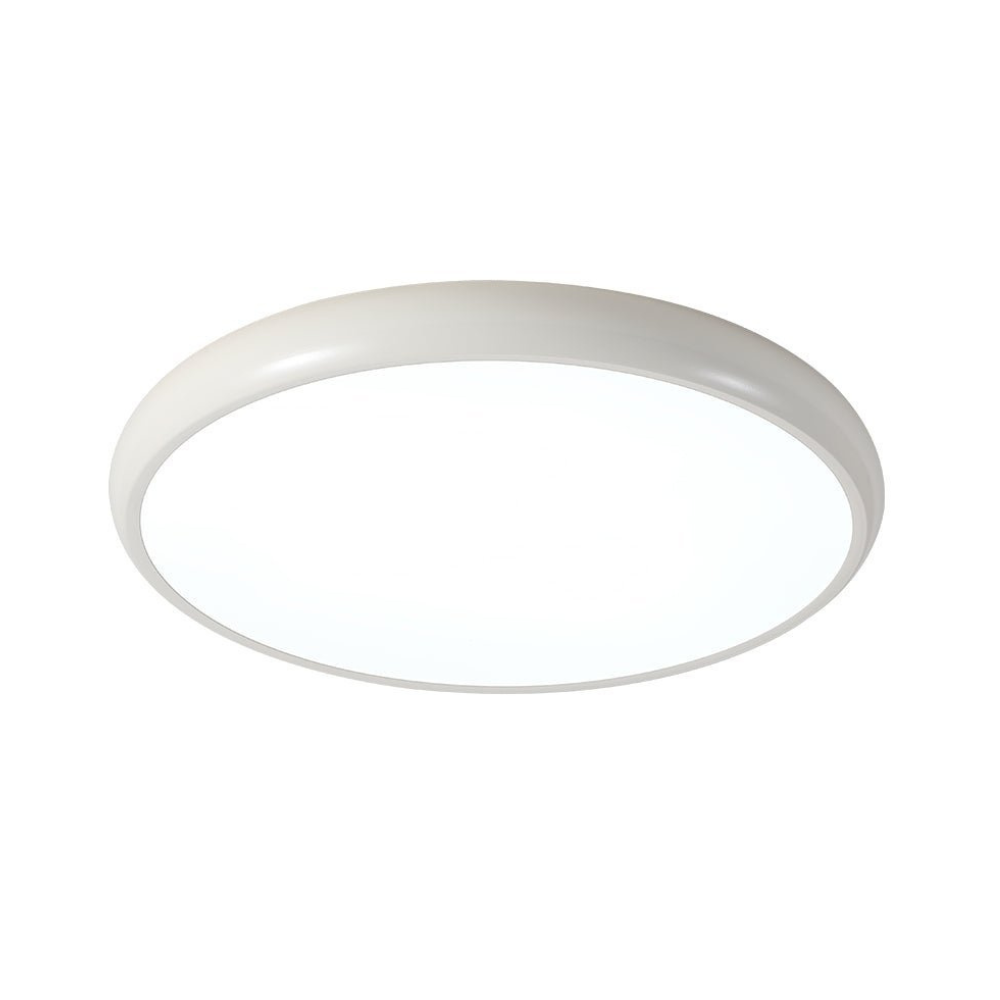 Plafonnier LED encastré avec cadre en acrylique effet bois - Style scandinave