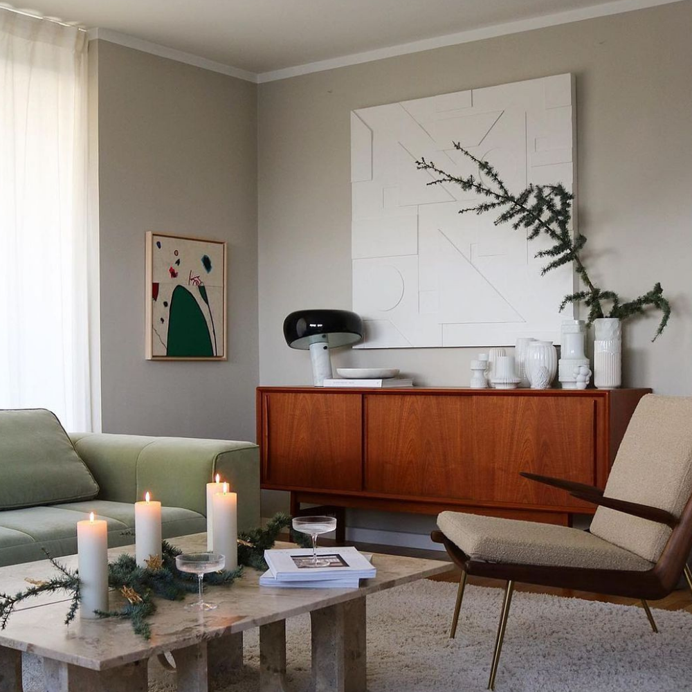 Architektonische Marmor-Basis-Akzentlampe – Minimalistische glänzende Steinsäulenleuchte