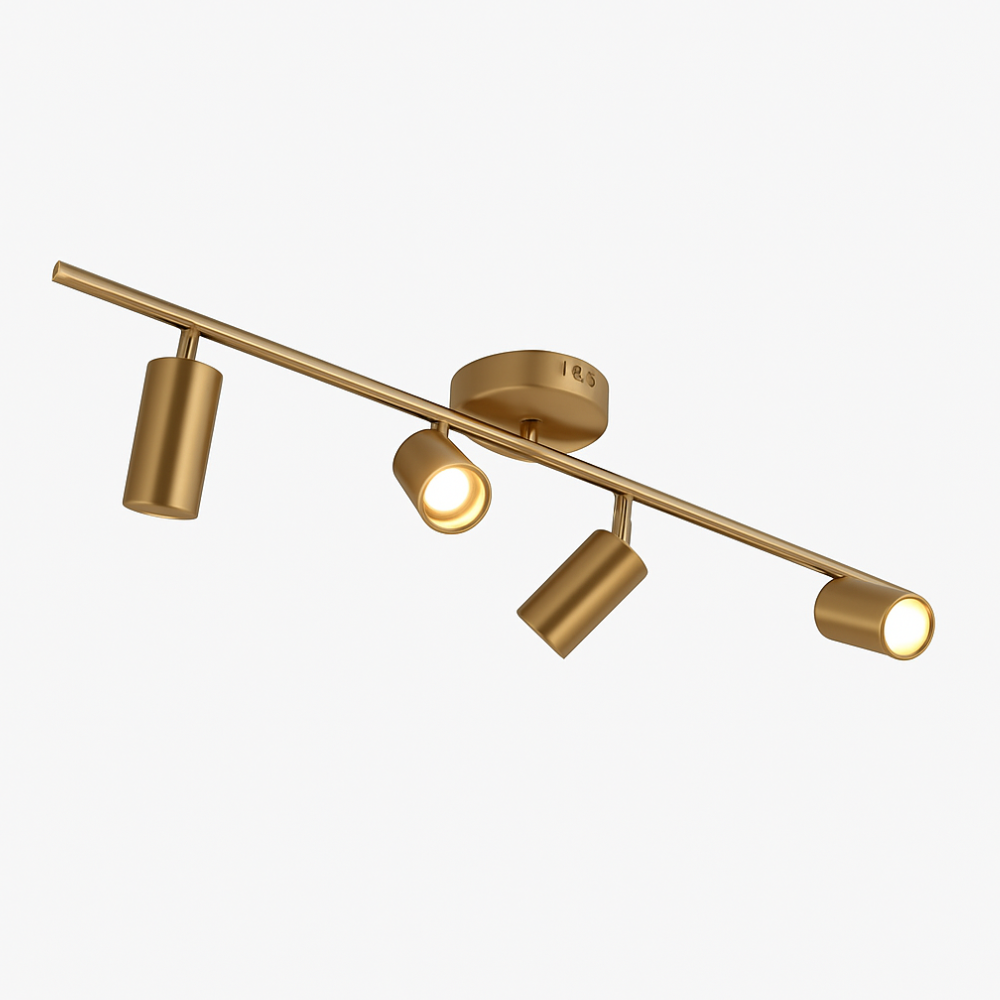 LED-Schienenbeleuchtung mit verstellbaren radialen Spotlights – Modern Industrial