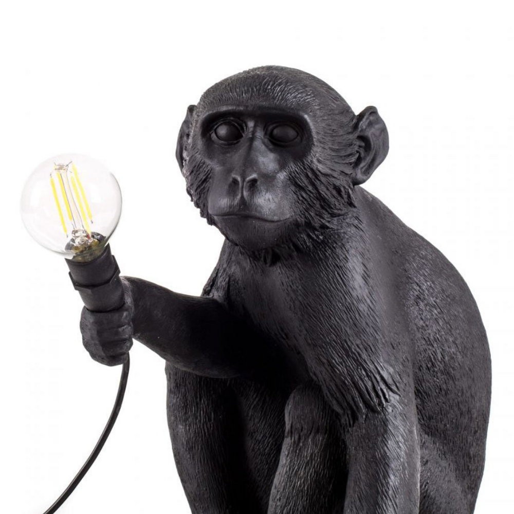 Verspielte Affen-Tischlampe – Skulpturale Tierkunst Schreibtischleuchte