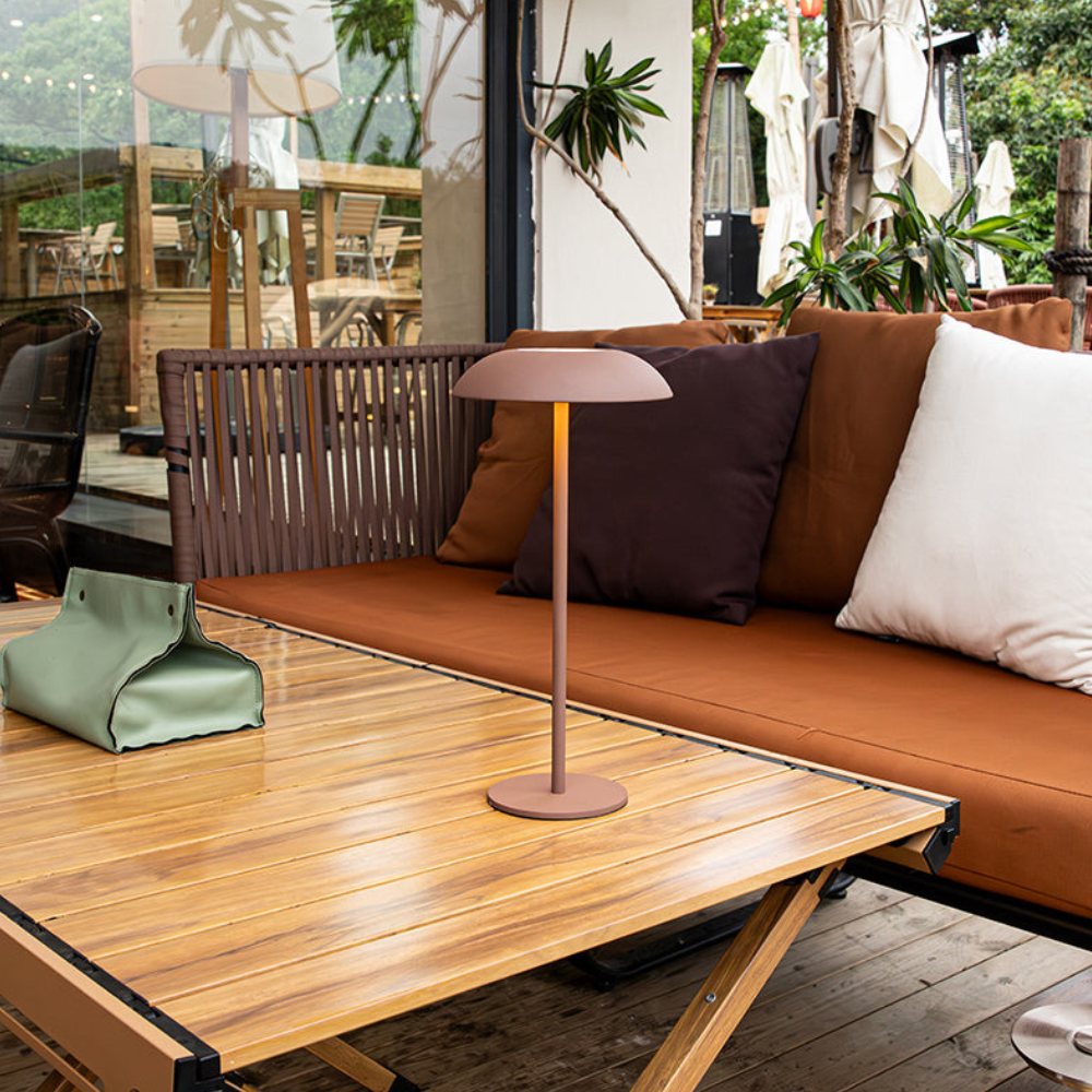 Rechargeable LED Table Lamp - Cordless Iron Desk Light - Modern Minimalist