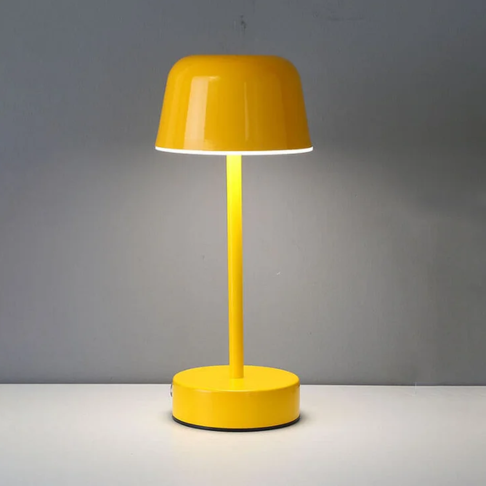 Lampe de table à LED sans fil style milieu du siècle - Lumière champignon rechargeable