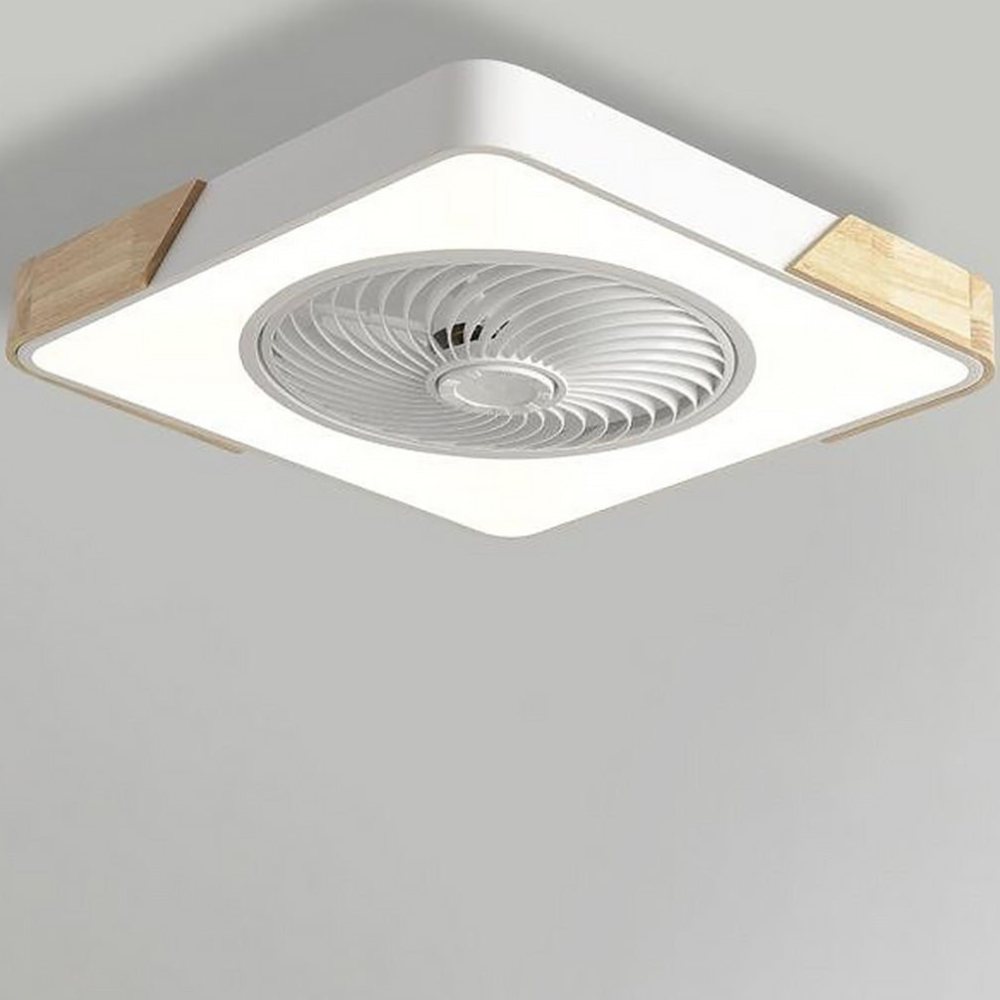 Deckenventilator zum Einbau mit Licht und Holzakzenten – Skandinavischer Stil